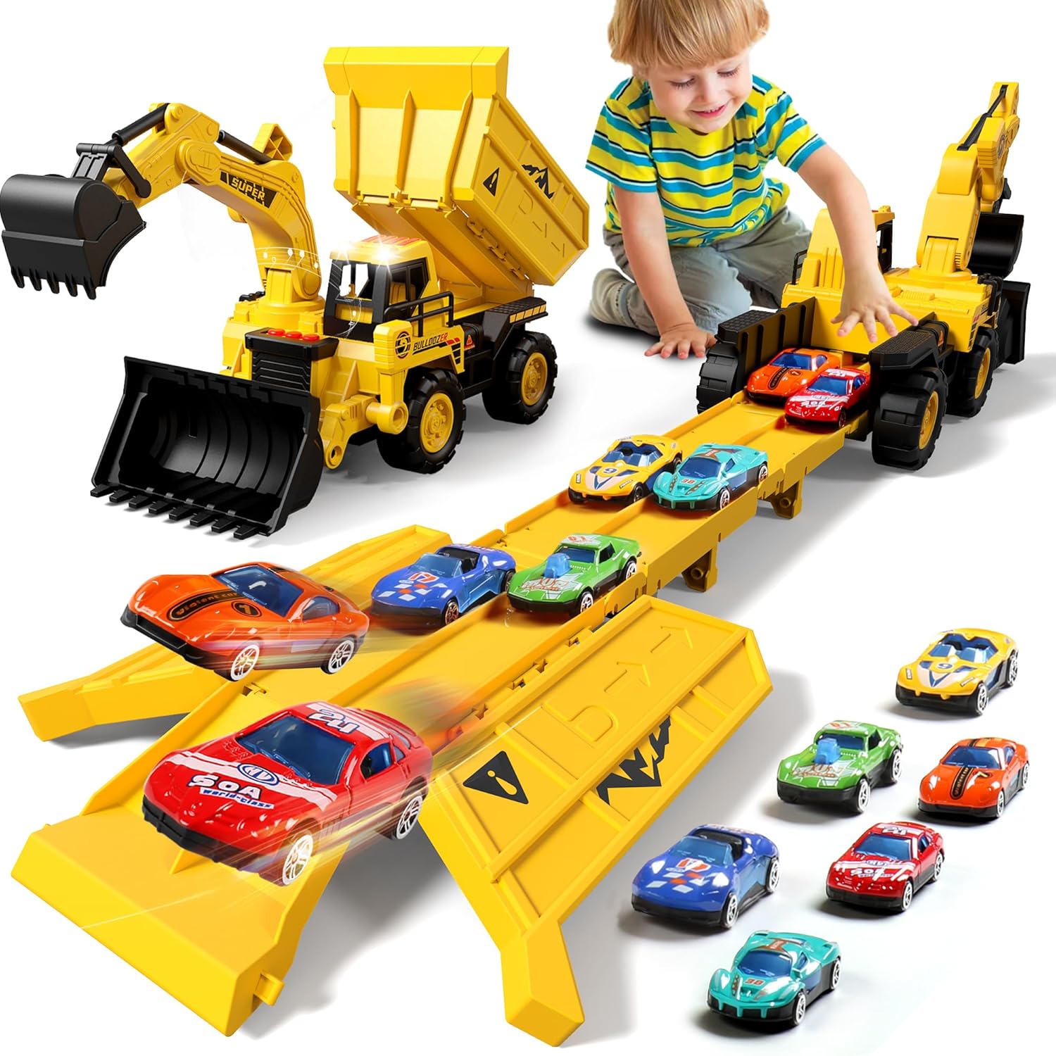 Alloy Engineering Vehicle Playset
