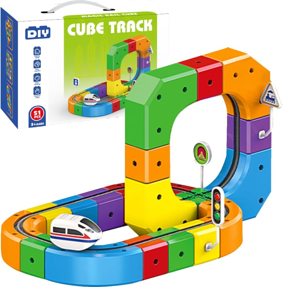 3D DIY Cube Track Racing Car (51pcs)