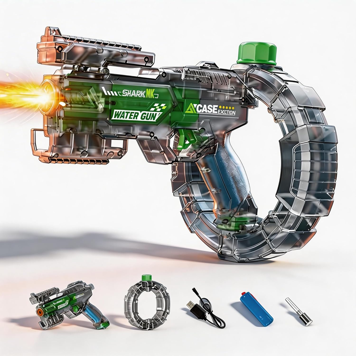 Space Ring Spitfire Automatic Water Gun (Green)
