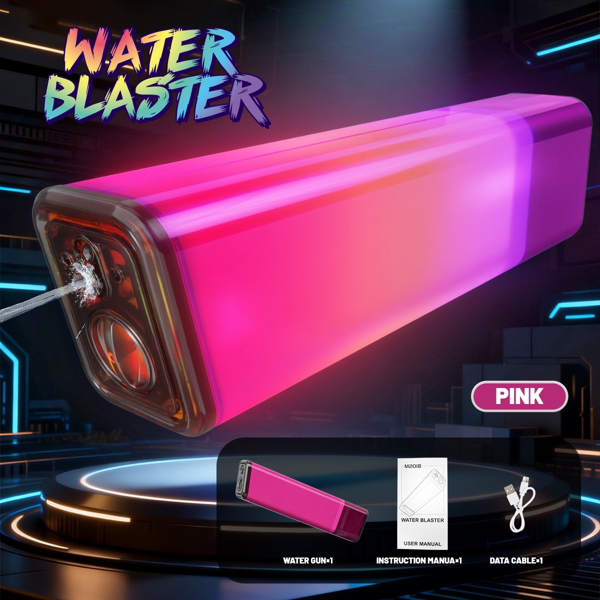 Colorful electric water gun